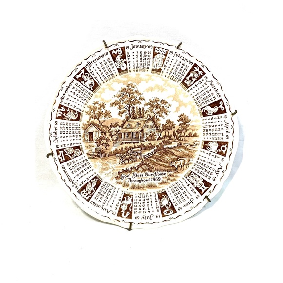 Alfred Meakin 1969 Calendar Plate - Picture 12 of 12